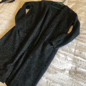 Grey Heather Long Cardigan